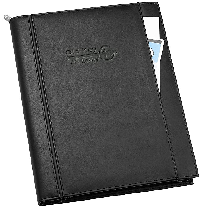 A black padfolio