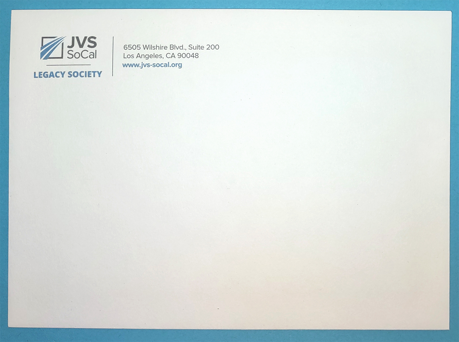 JVS SoCal Legacy Society Envelope (A6)