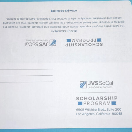 JVS Scholarship Remit Envelope